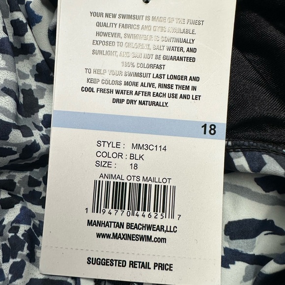 Maxine Of Hollywood Women's Side Shirred Girl Leg One Piece Swimsuit NWT - Picture 2 of 2